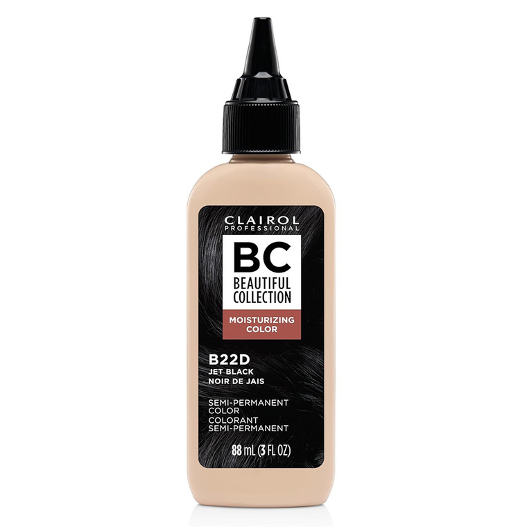 Clairol Beautiful Collection B22D Jet Black Semi Permanent Hair Color 3Oz (88ml)