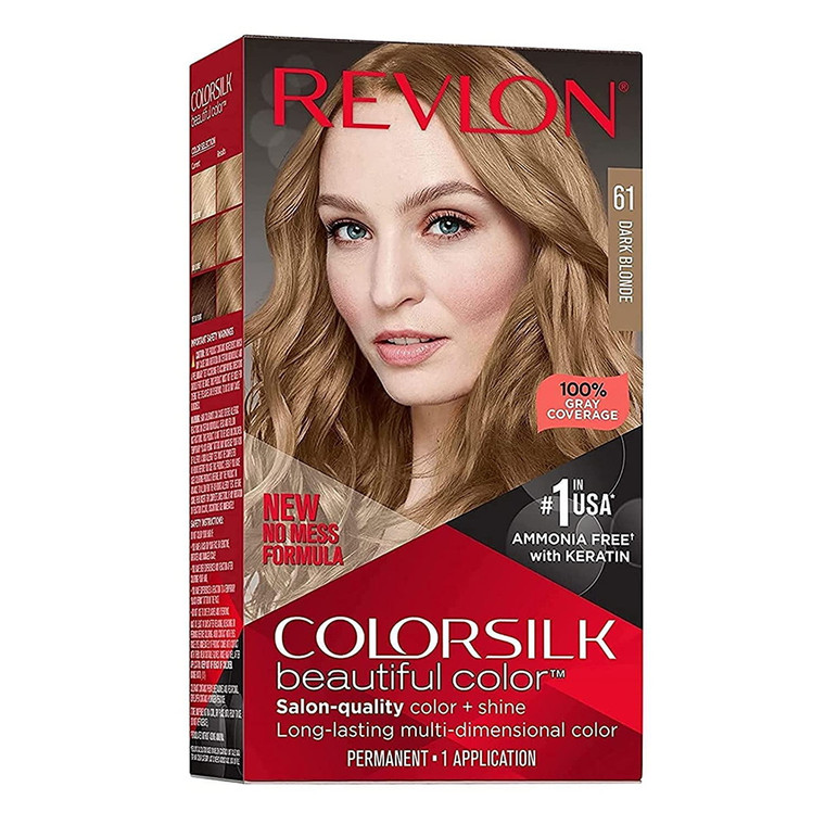 Revlon Colorsilk Ammonia Free Permanent Haircolor 61, Dark Blonde, 1 Ea