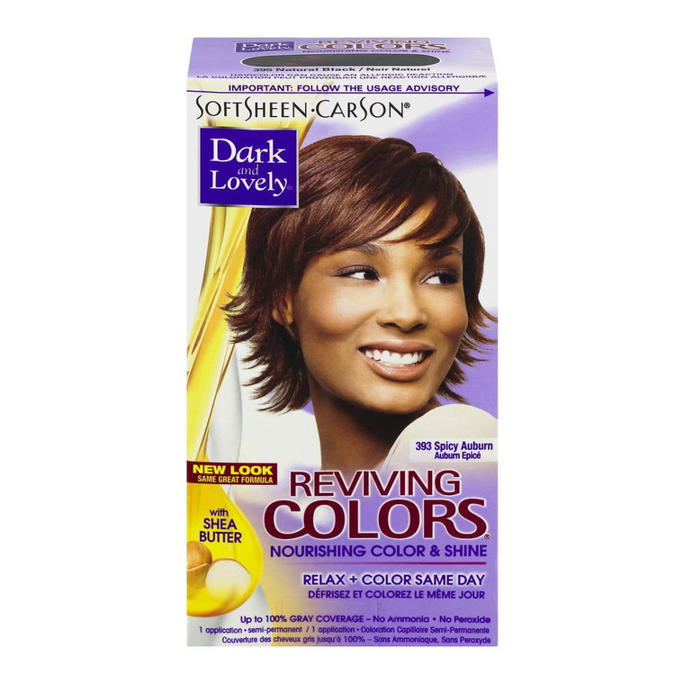 Soft Sheen Carson Dark And Lovely Relax And Color Same Day 393 Haircolor, Spiced Auburn - 1 Kit