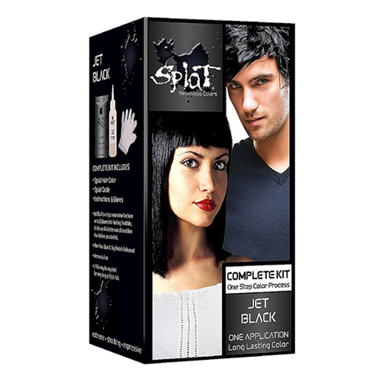 Splat Rebellious Colors Hair Coloring Complete Kit Jet Black, 1 Ea