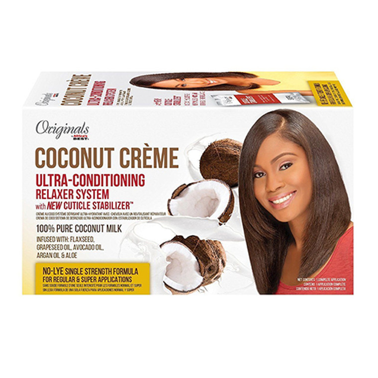 Africas Best Originals Coconut Creme Ultra Conditioning Relaxer System With New Cuticle Stabilizer, 1 Ea