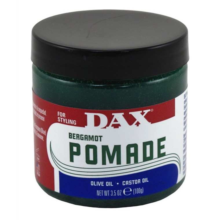 Dax Pomade with Bergamot Olive and Castor Oil Enhanced Hair Strength for Softer and Shinier Hair 3.5Oz (100g)