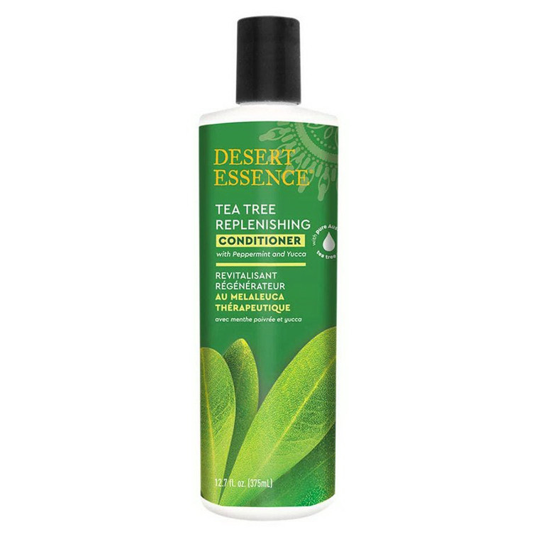 Desert Essence Daily Replenishing Tea Tree Hair Conditioner Restoring Moisture Stimulating the Scalp and Boosting Shine 12.7Oz (375ml)