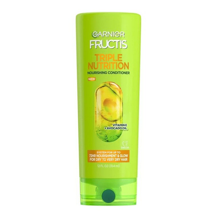 Garnier Fructis Triple Nutrition Nourishing Conditioner with Avocado Oil, 12 Oz