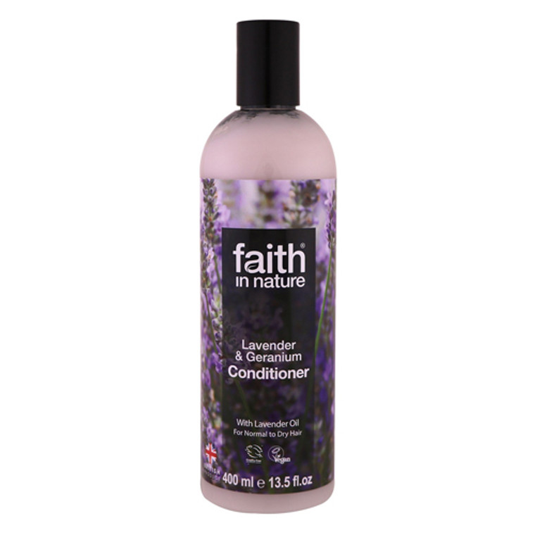 Faith in Nature Hair Conditioner For Normal to Dry Hair Lavender and Geranium, 13.5 Oz