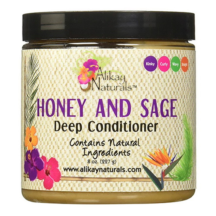 Alikay Naturals Honey and Sage Deep Conditioner, 8 oz