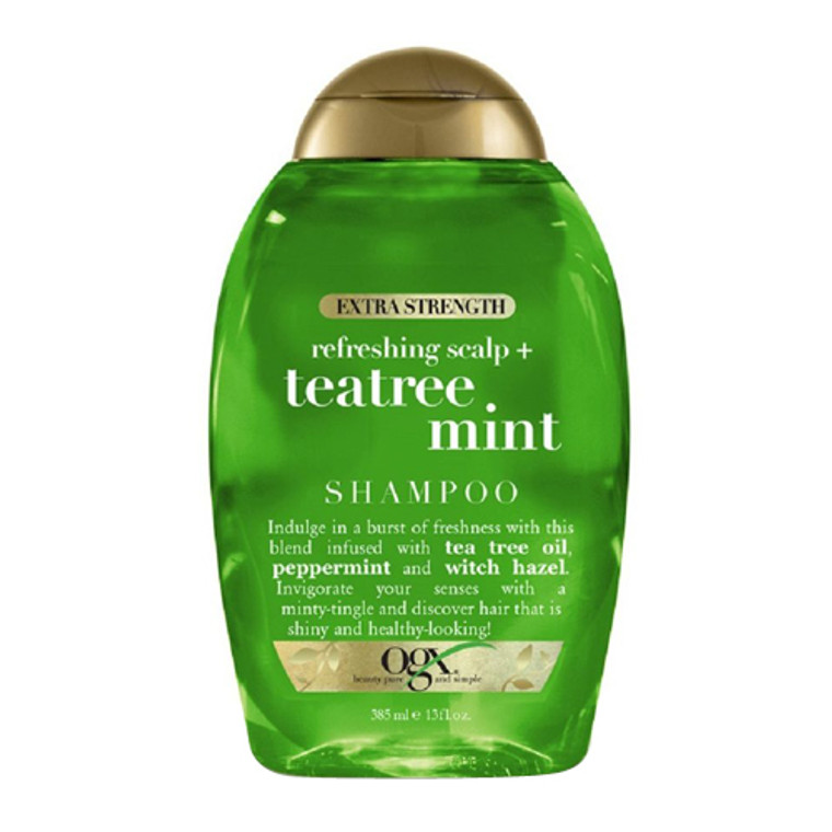 OGX Extra Strength Refreshing Scalp Plus Tea tree Mint Hair Shampoo, 13 Oz