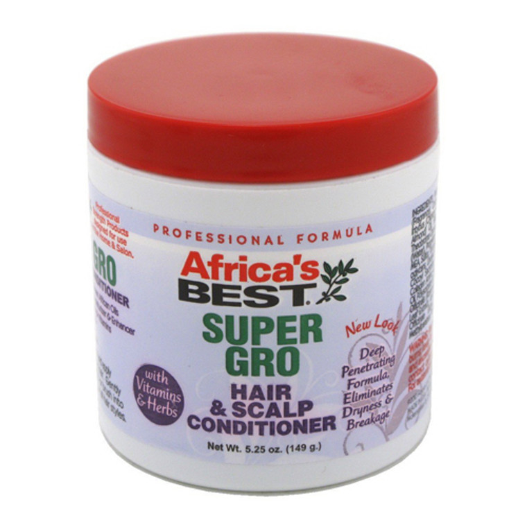 Africas Best Super Gro Hair and Scalp Conditioner with Vitamins and Herbs 5.25Oz (149g)