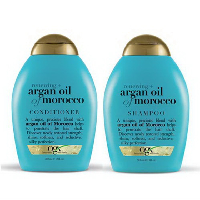 Ogx Hair Conditioner and Shampoo with Argan Oil Of Morocco 13 Oz, Set Of 2