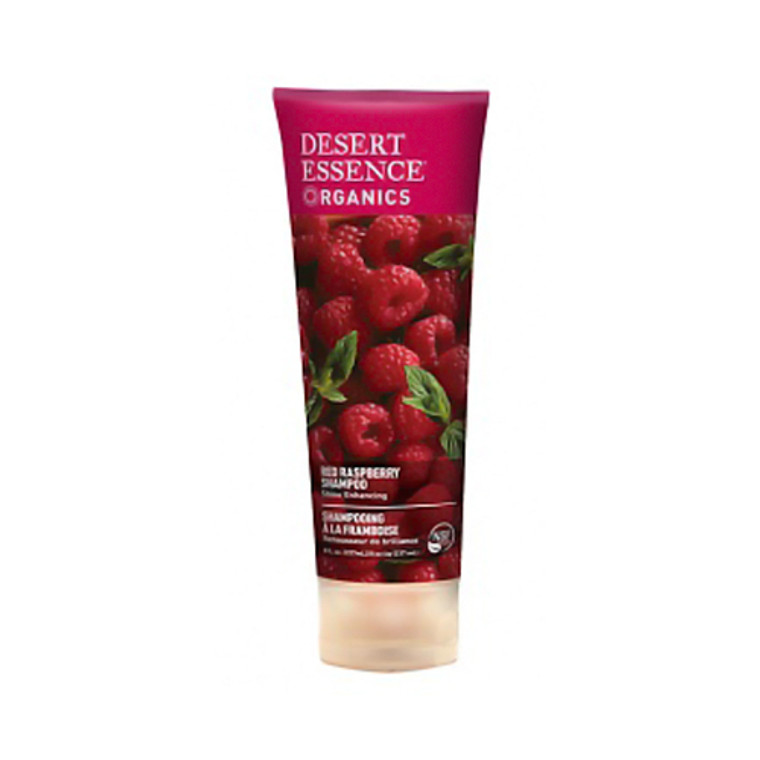 Desert Essence Shampoo Shine For All Hair Types, Red Raspberry - 8 Oz