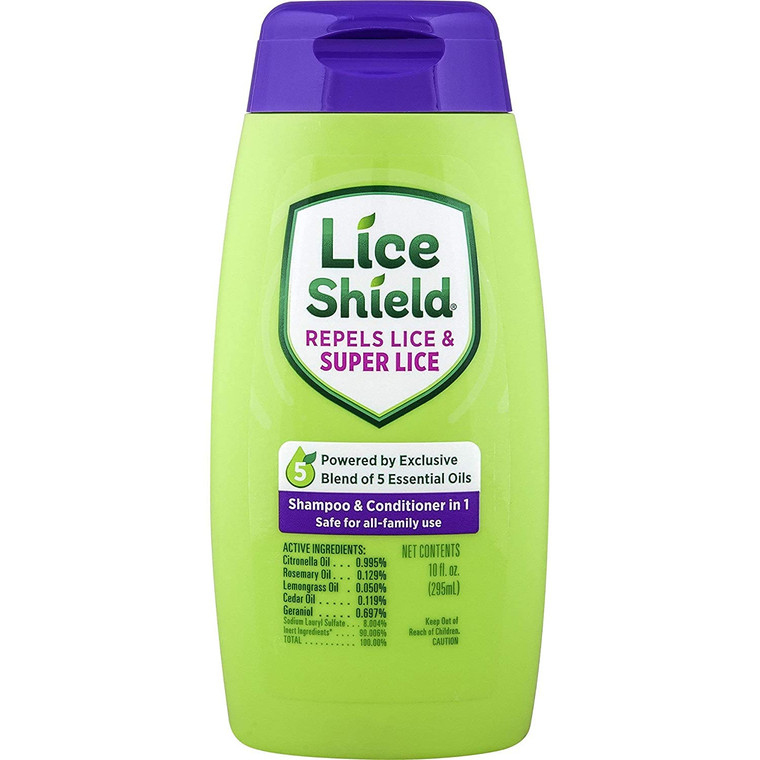 Lice Shield 2-In-1 Shampoo And Conditioner Repels Head Lice, 10 Oz