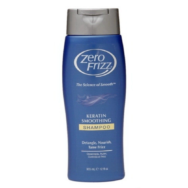 Zero Frizz Keratin Smoothing Shampoo Detangle, Nourish And Tame Frizz - 12 Oz