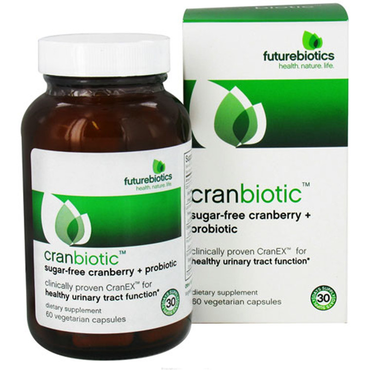 Futurebiotics Cranbiotic Sugar-Free Cranberry Plus Probiotic Capsules, 60 Ea