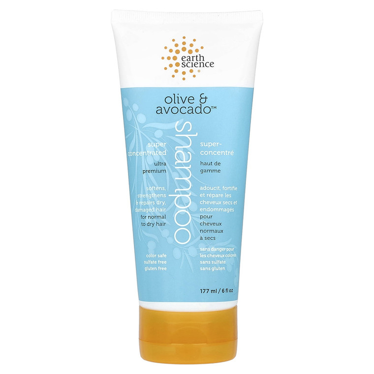 Earth Science Deep Conditioning Shampoo Olive and Avocado for Normal to Dry Hair 6Oz (177ml)