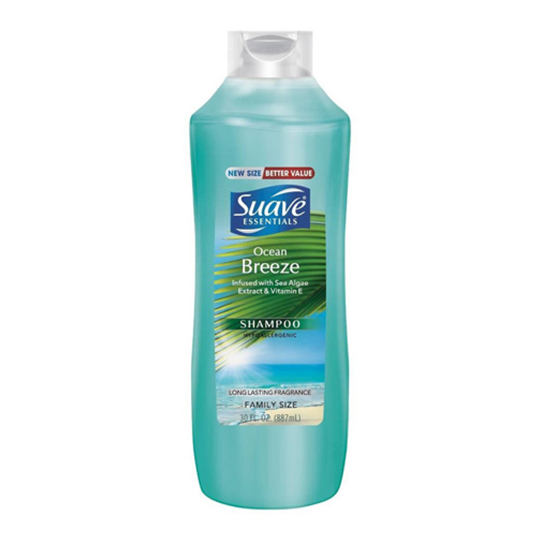Suave Essentials Ocean Breeze Shampoo with Sea Algae Extract, 30 oz