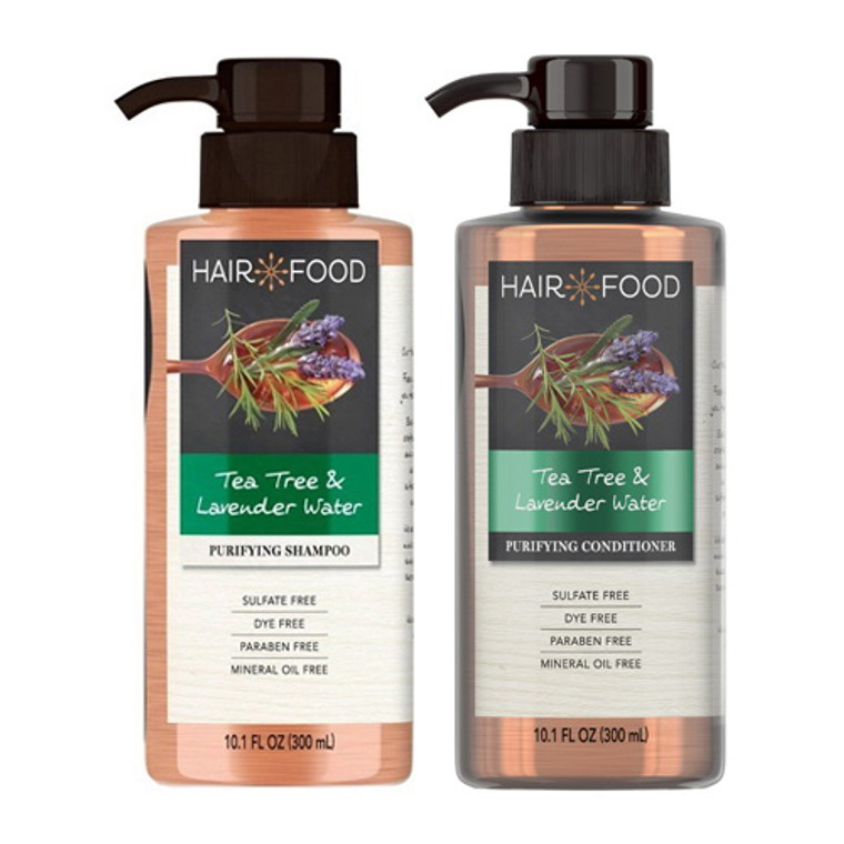 Hair Food Conditioner Tea Tree and Lavender Water Hair Purifying  Shampoo and Conditioner 10.1 Oz, Set Of 2