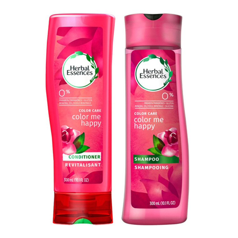 Herbal Essences Color Me Happy Hair Conditioner and Shampoo for Color Treated Hair 10.1 Oz, Set Of 2