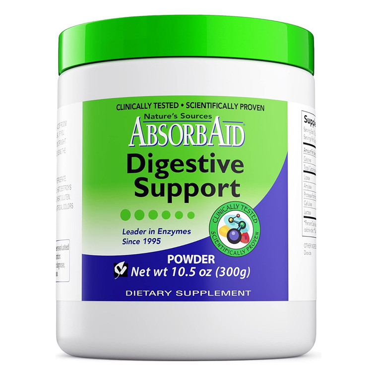 Natures Sources Absorb Aid Powder for Digestion and Stomach Distress 10.5Oz (300g)