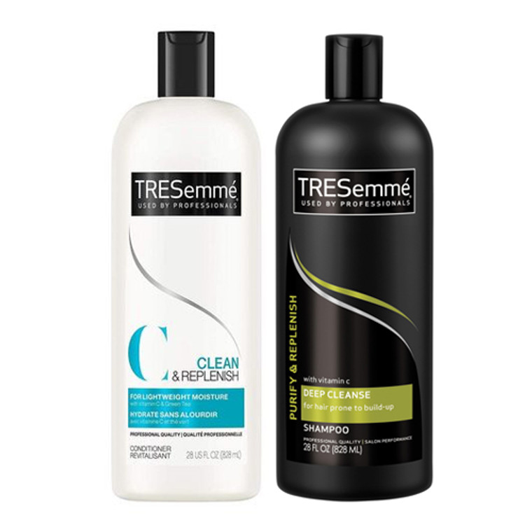 Tresemme Purify Replenish Conditioner and Shampoo, Remoisturize 28 Oz, Set Of 2