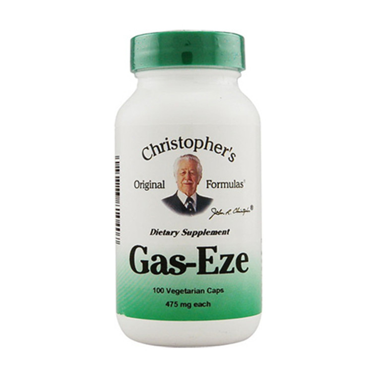 Dr. Christophers Original Formulas Gas-Eze, 475 Mg Vegetarian Capsules - 100 Ea