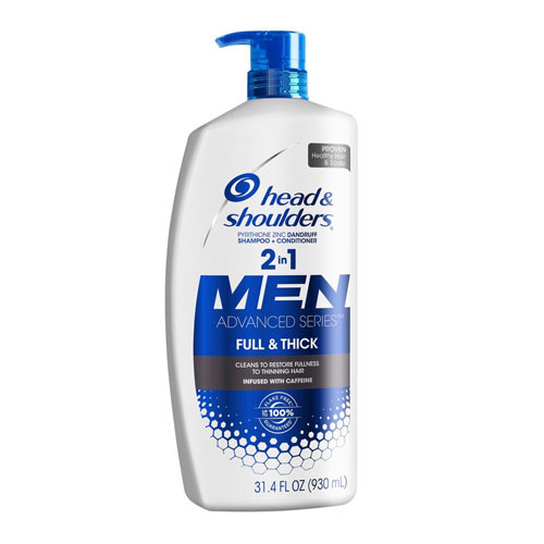 Head and Shoulders 2 in 1 Men Full and Thick Shampoo Plus Conditioner for Hair, 31.4 Oz
