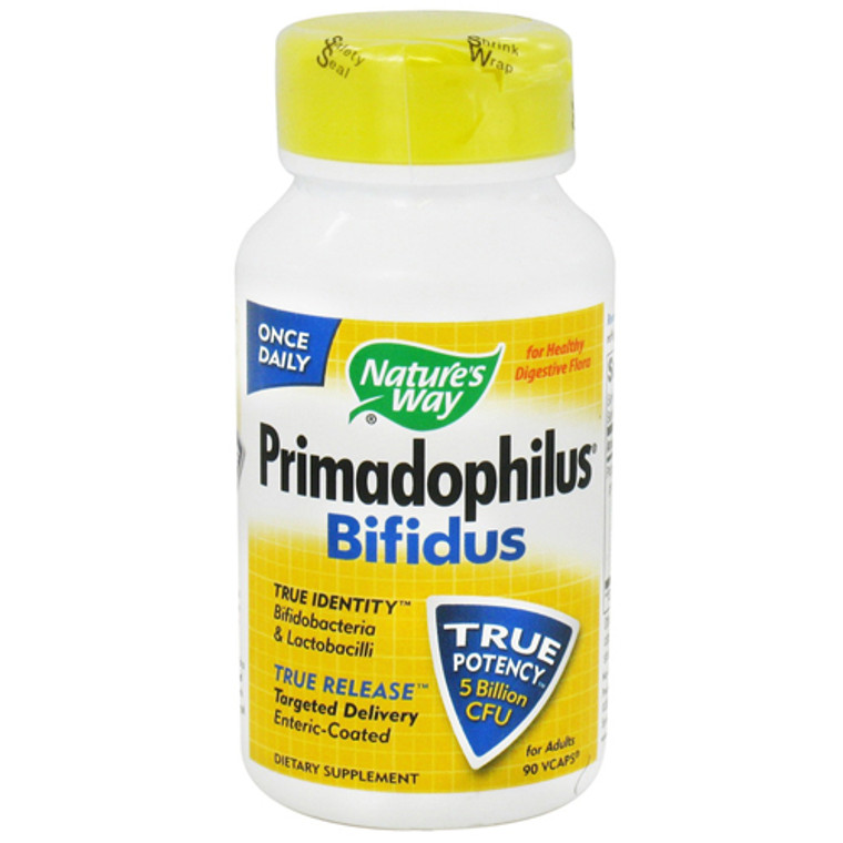 Natures Way Primadophilus Bifidus Vegetarian Capsules, For Adults - 90 Ea