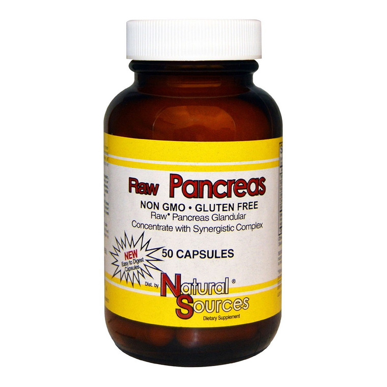 Natural Sources Raw Pancreas Capsules, 50 Ea