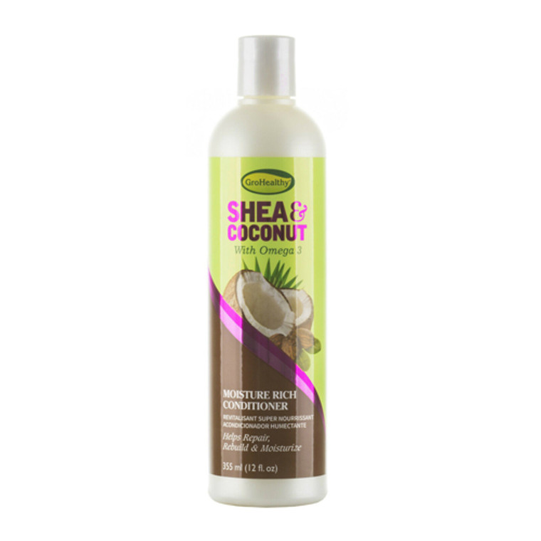 GroHealthy Grohealthy Shea and Coconut Moisture Rich Hair Conditioner, 12 Oz