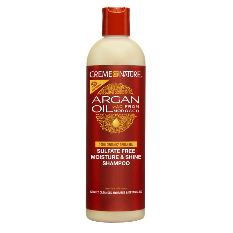 Creme of Nature Argan Oil Moisture and Shine Hair Shampoo for Gentle Cleansing and Deep Hydration 12Oz (354ml)