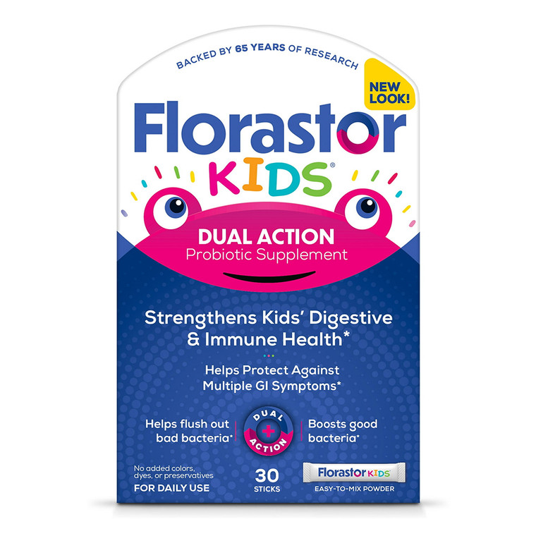Florastor Kids Probiotic Supplement Sticks for Digestive and Immune Health 30Ea