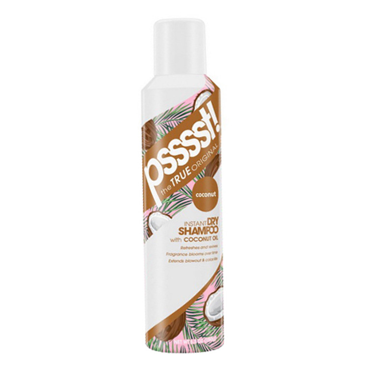 Psssst Instant Dry Hair Shampoo Spray with Coconut Oil, 5.33 Oz