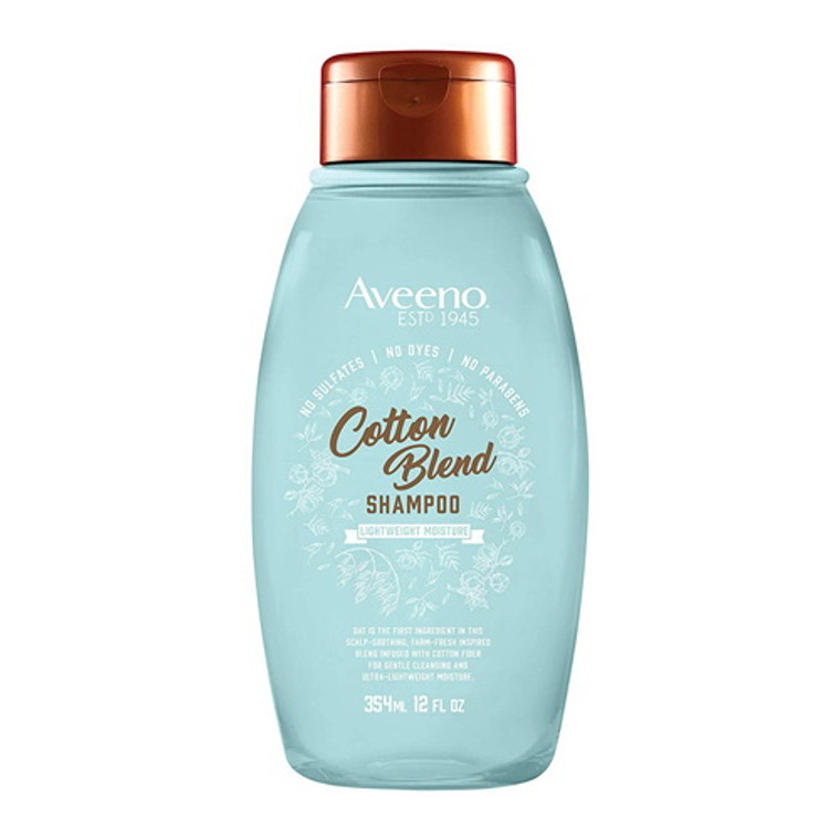 Aveeno Cotton Blend sulfate free Hair Shampoo, 12 Oz