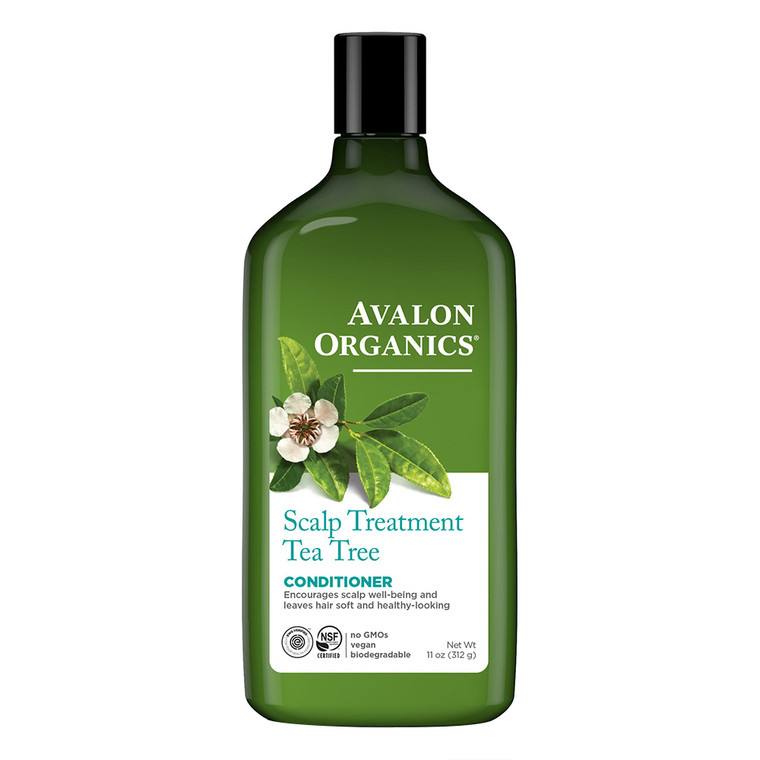 Avalon Organics Scalp Treatment Tea Tree Conditioner for Balanced Scalp and Revitalized Hair 11Oz (312g)