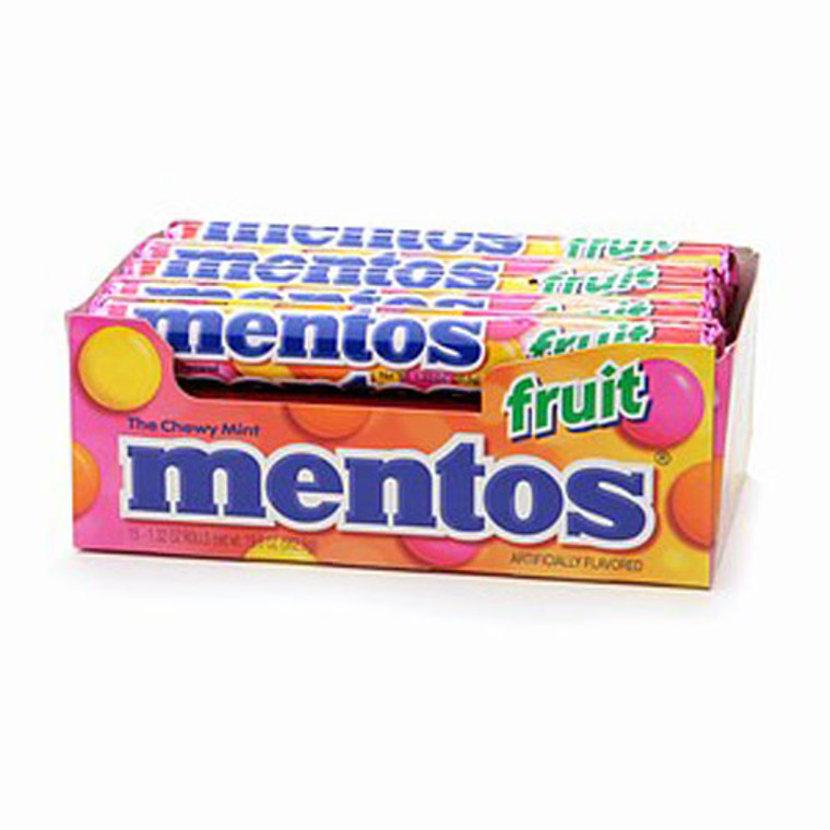 Mentos Mixed Fruit Chewy Mint Rolls - 15 Ea