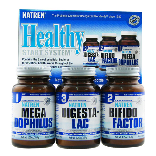 Natren Healthy Start System Probiotic Tripack Dairy Powder, 3 Ea