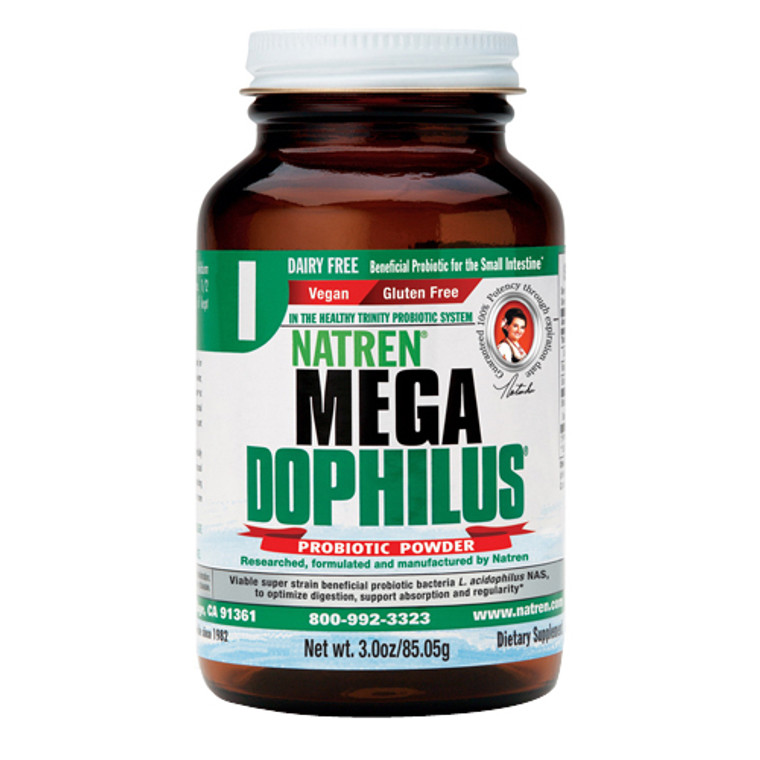 Natren Mega Dophilus Probiotic Dairy Free Powder, 3 Oz