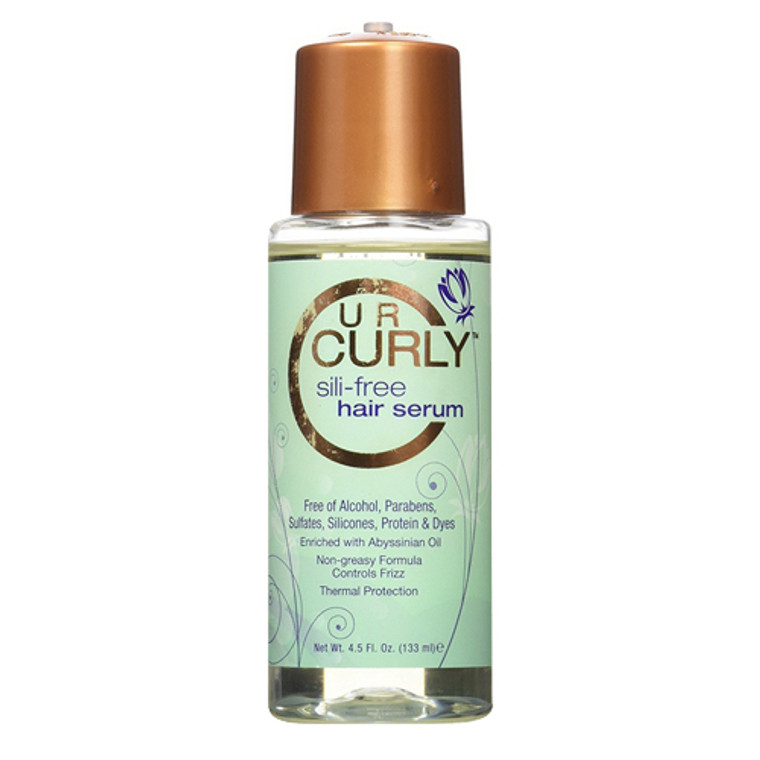 U R Curly Silicone-Free Hair Serum For Controls Frizz, 4.5 Oz