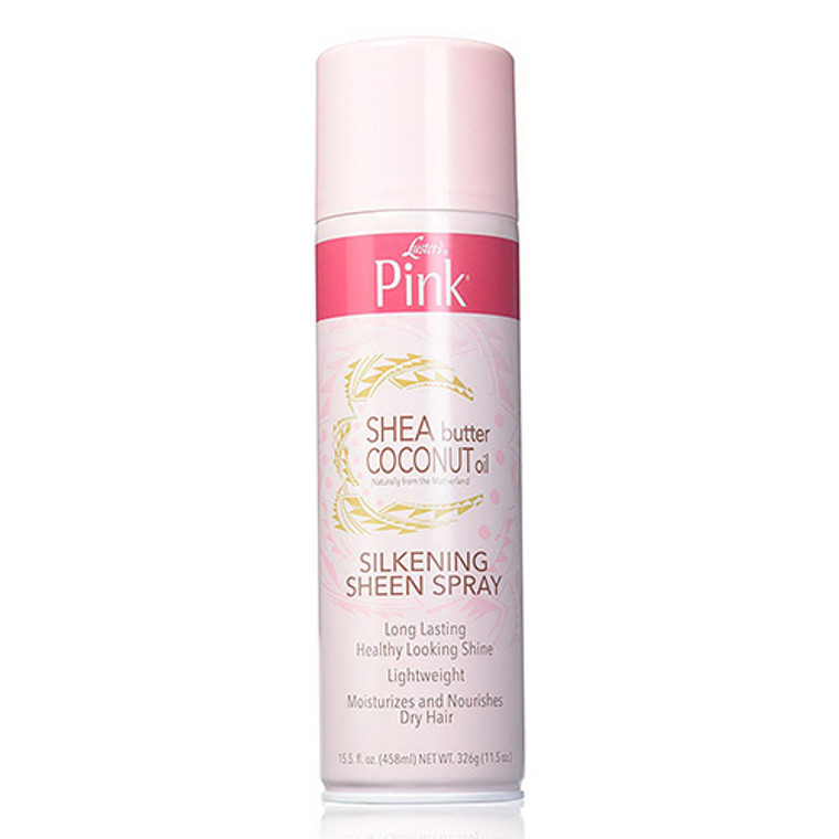 Lusters Pink Shea Butter Coconut Oil Silkening Sheen Spray, 15.5 Oz