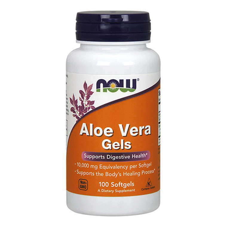 Now Foods Aloe Vera 10, 000 Mg Softgels, Digestive Health, 100 ea