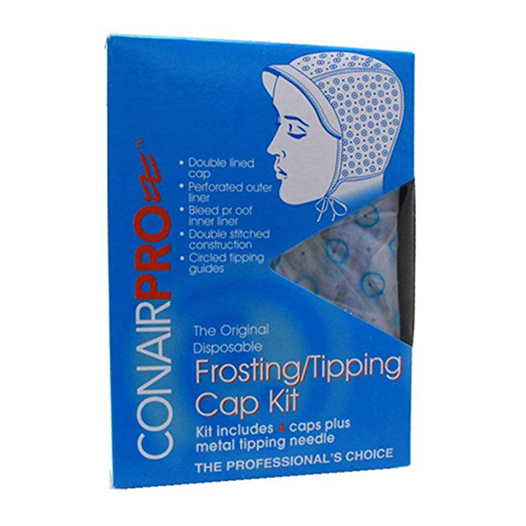 Conairpro Frosting or Tipping Cap Kit with Needle Disposable for Hair, 4 Ea