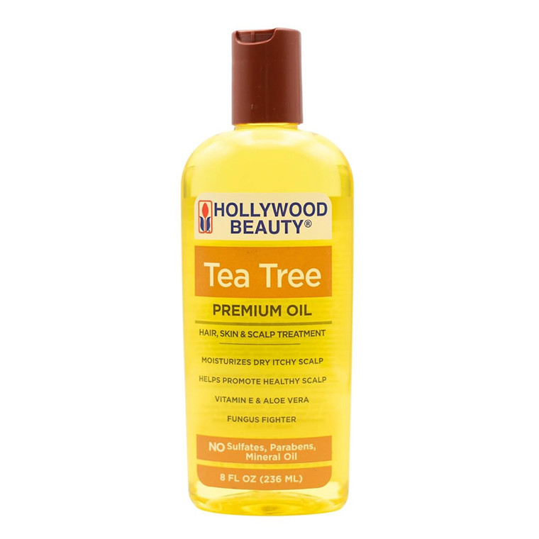 Hollywood Beauty Tea Tree Oil for Hair Scalp and Skin Moisturizing and Conditioning 8Oz (237ml)