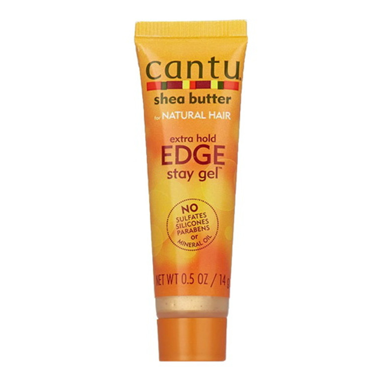 Cantu Shea Butter Extra Hold Edge Stay Gel Hair Smooth Style Ponytail Tube, 0.5 Oz