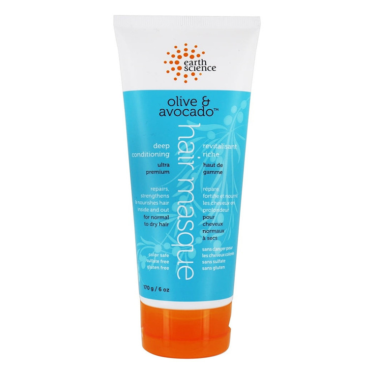 Earth Science Olive and Avocado Deep Conditioning Masque for Hair 6Oz (170g)