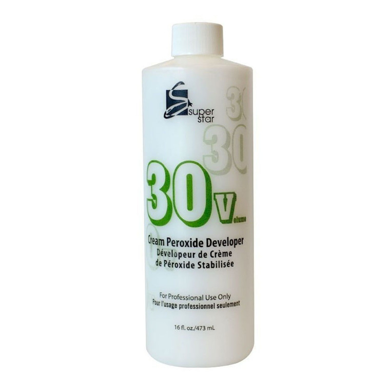 Super Star 30 Volumes Hair Cream Peroxide Developer, Hair Color Developer, 16 Oz