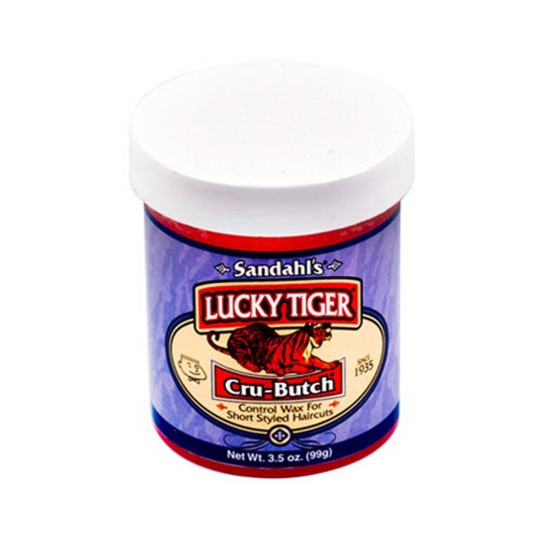 Lucky Tiger Cru-Butch Control Wax, For Short Styled Haircuts - 3.5 Oz