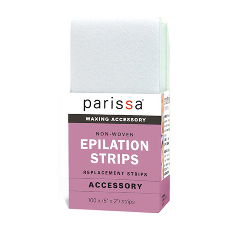 Parissa Epilation Strips Non-Woven 5 inc X 2 inc Strips, 100 Strips