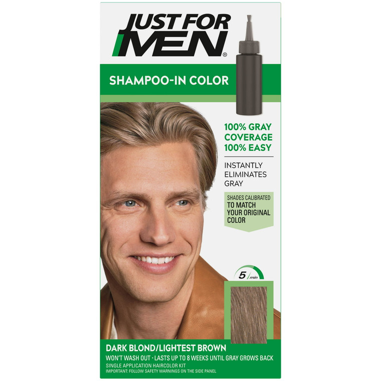 Just For Men Shampoo In Hair Color Kit, Dark Blonde, #4939, 1 Ea