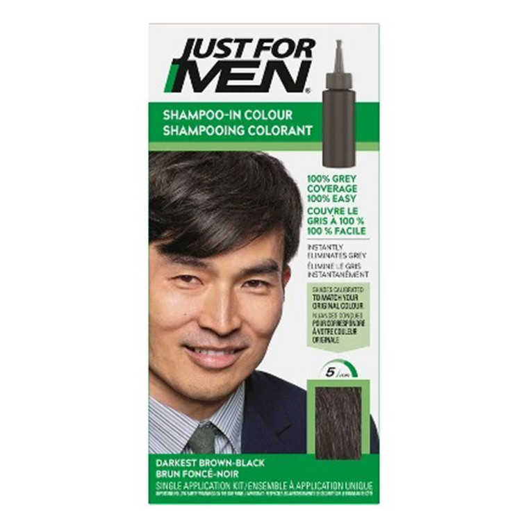 Just For Men Shampoo In Color H50A Darkest Brown Black Hair Color Kit 1Ea