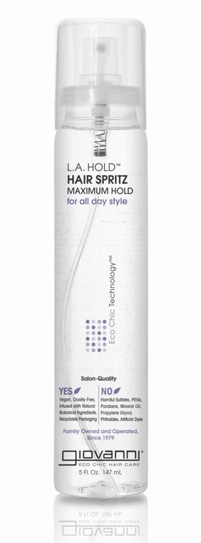 Giovanni L.A Hold Hair Spritz For All Day Style, 5 Oz