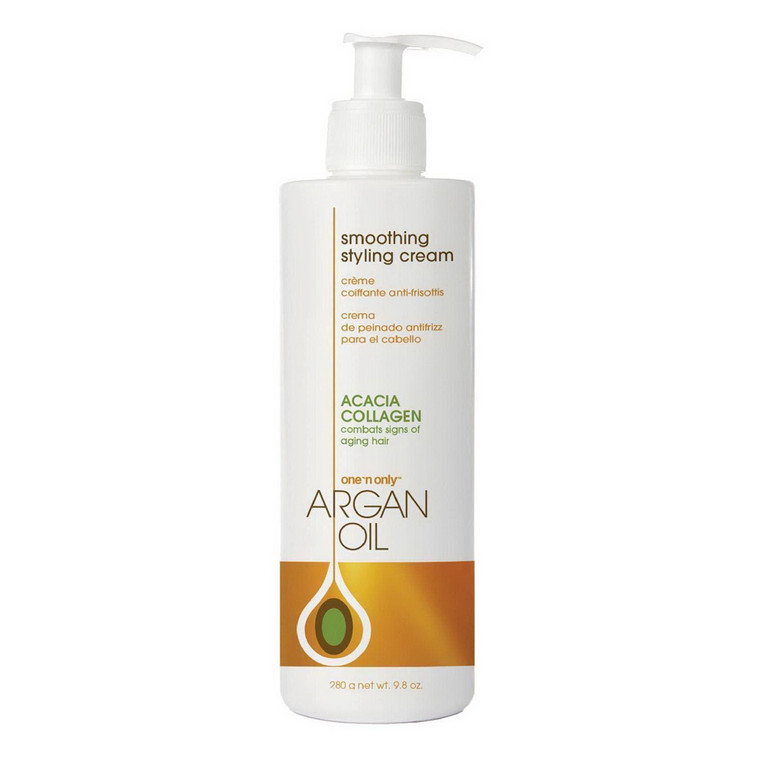 One N Only Argan Oil Smoothing Styling Hair Creme with Pump, 9.8 Oz